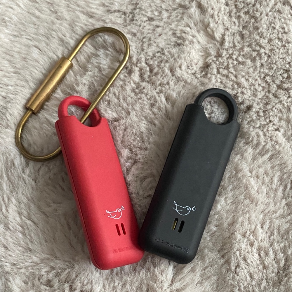 Battery Needed Birdie Personal Safety Alarm Set - Red and Black - Picture 2 of 3